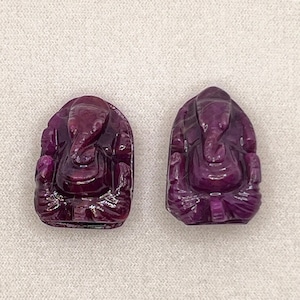 Natural Ruby Ganesha manek ganesha, Murti for Pooja & Meditation, Hand carved, with lab Certificate | Shop Now on Etsy