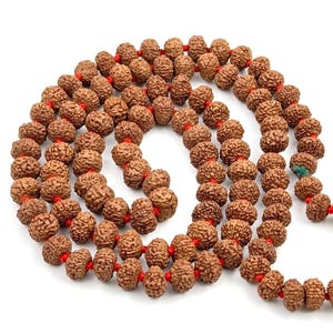 Certified 9 Mukhi Rudraksha Japa Mala: Nav Durga Energy Beads