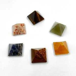 Gemstone Pyramid | Natural Crystal Energy Generator | Healing Stone Decor | Chakra Balancing Pyramid | Feng Shui Home Decor | Unique Gift