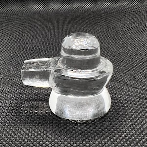 Handcrafted Sphatik Crystal Shivling: Shiva Lingam for Pooja Room
