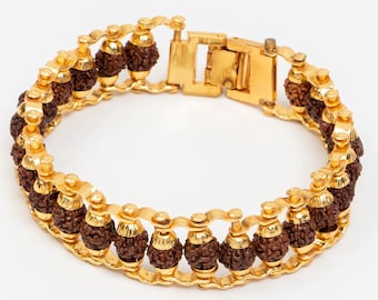 Handgefertigtes Rudraksha Perlenarmband: Spiritueller Meditations Schmuck