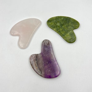 Gemstone Face Massager | Natural Crystal Facial Massager | Skin Care Tool| Anti-Aging Beauty Tool |Rose Quartz, Jade, Amethyst Massager
