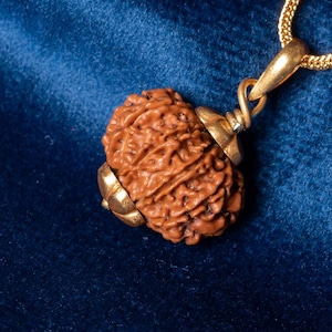 Certified 11 Mukhi Nepali Rudraksha Gold Pendant: Spiritual Jewelry | 14K, 18K, 22K Gold Options