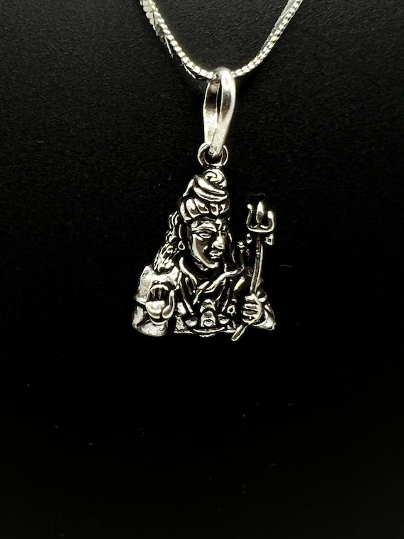 Oxidised Silver Shiv Ji Pendant Lord Shiva Necklace Religious Hindu Jewelry handcrafted Shivjihindu Deity Jewelryshiv Shankar Amulet. Etsy