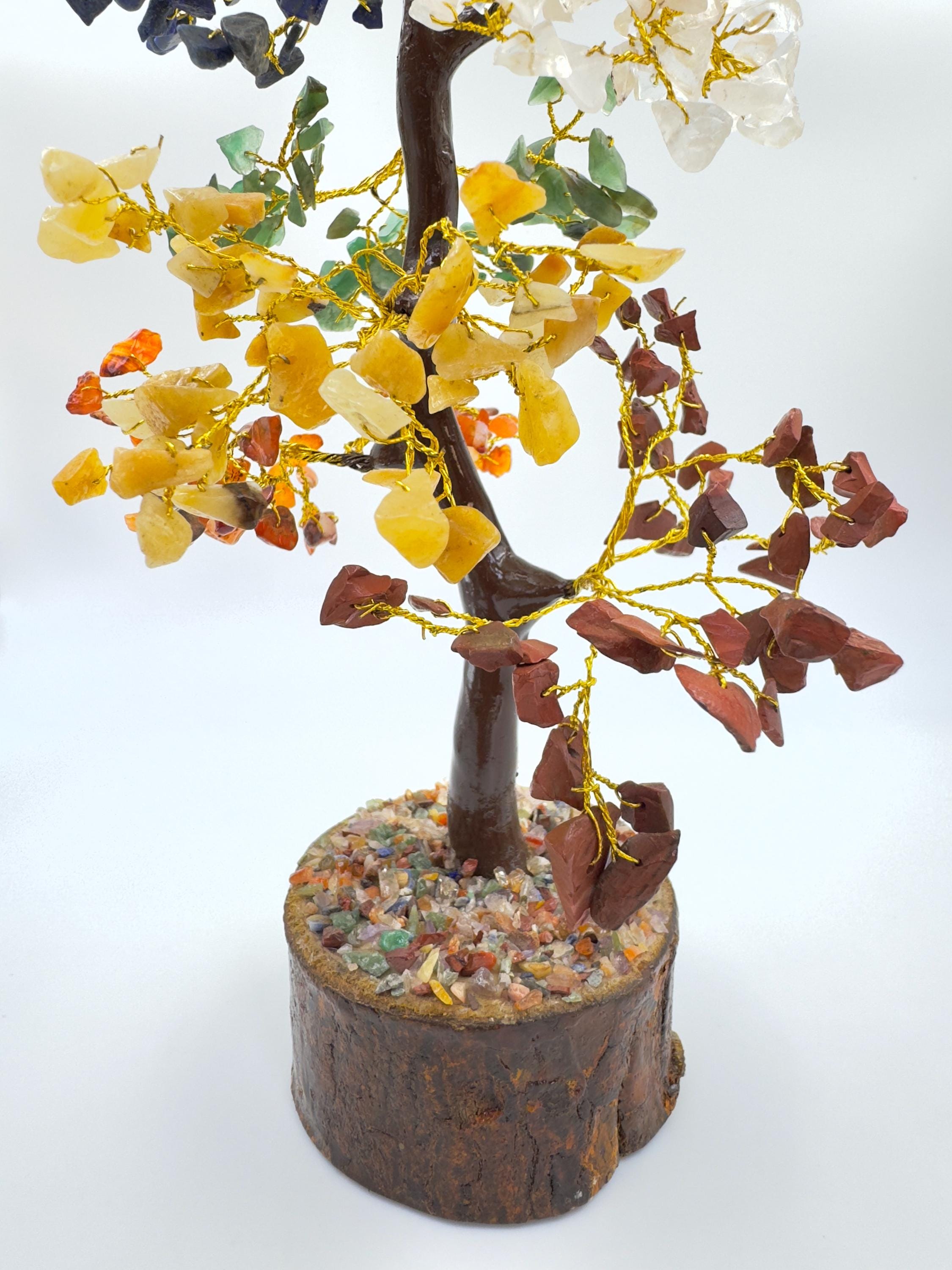 Arbre Feng Shui 7 Chakras En Cristal Naturel – Guérison Reiki, Richesse, Prospérité, Déco Bureau & Cadeau Spirituel