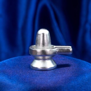 Mercury Shivling Idol: Parad Hindu Pooja Room Decor (56.21 Grams)