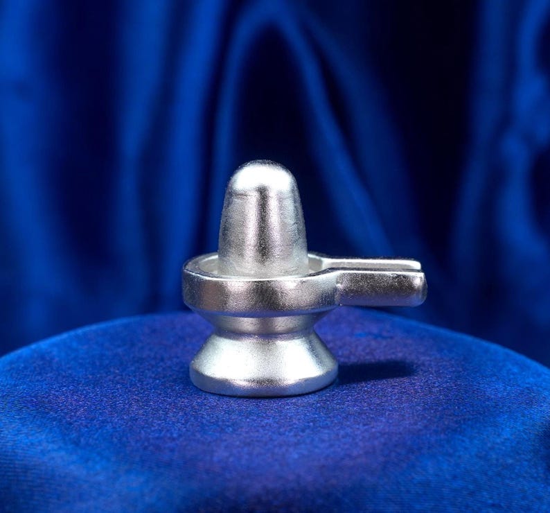 Mercury Shivling Idol: Parad Hindu Pooja Room Decor (56.21 Grams)