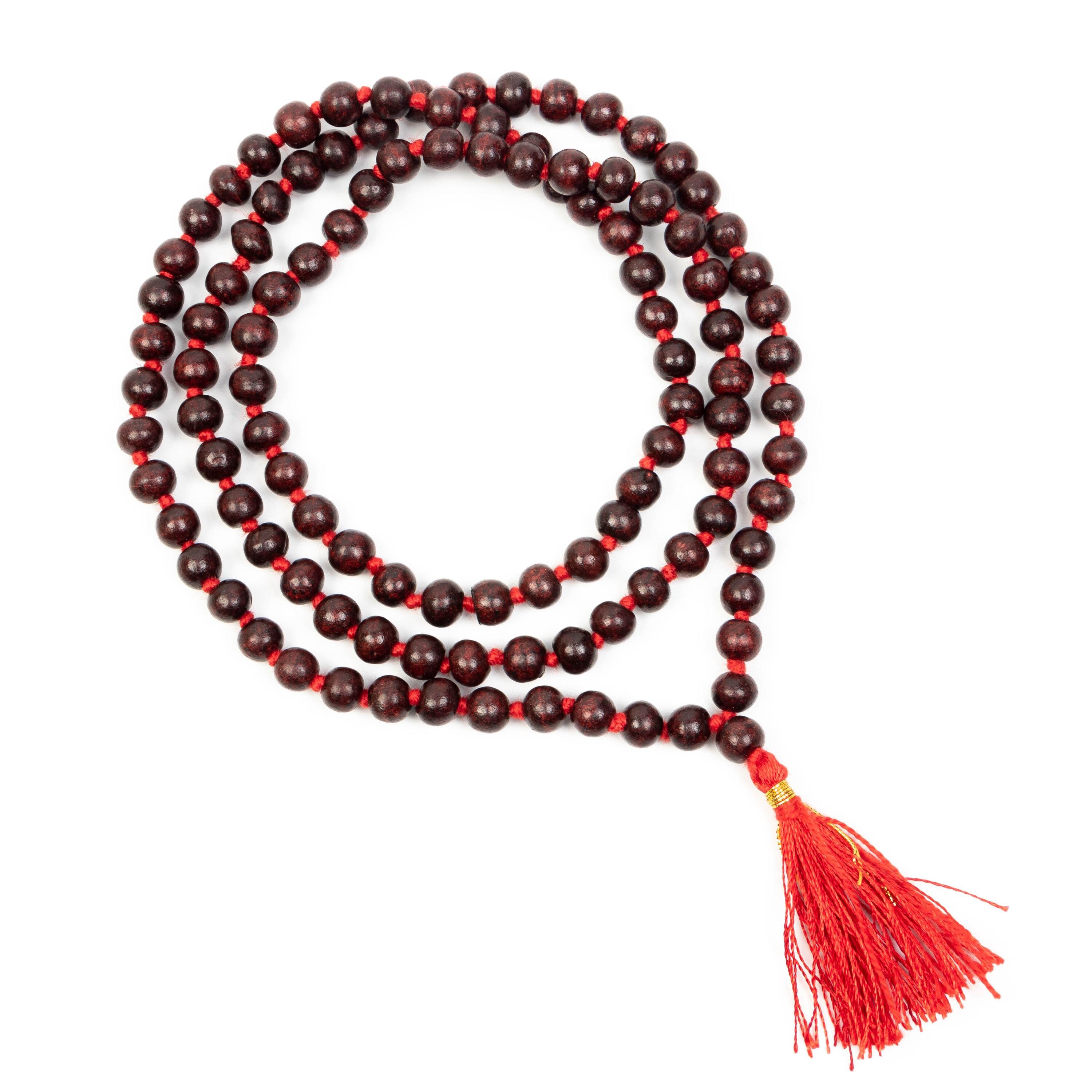Sandalwood Japa Mala Beads: Meditation Prayer Necklace