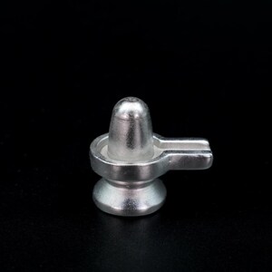Mercury Shivling Idol: Parad Hindu Pooja Room Decor (56.21 Grams)