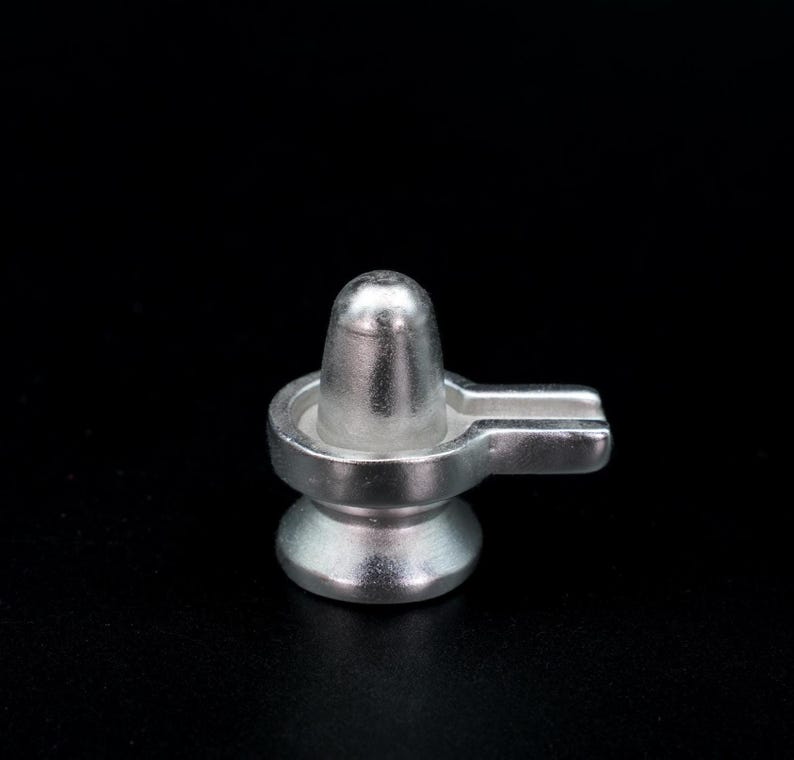 Mercury Shivling Idol: Parad Hindu Pooja Room Decor (56.21 Grams)