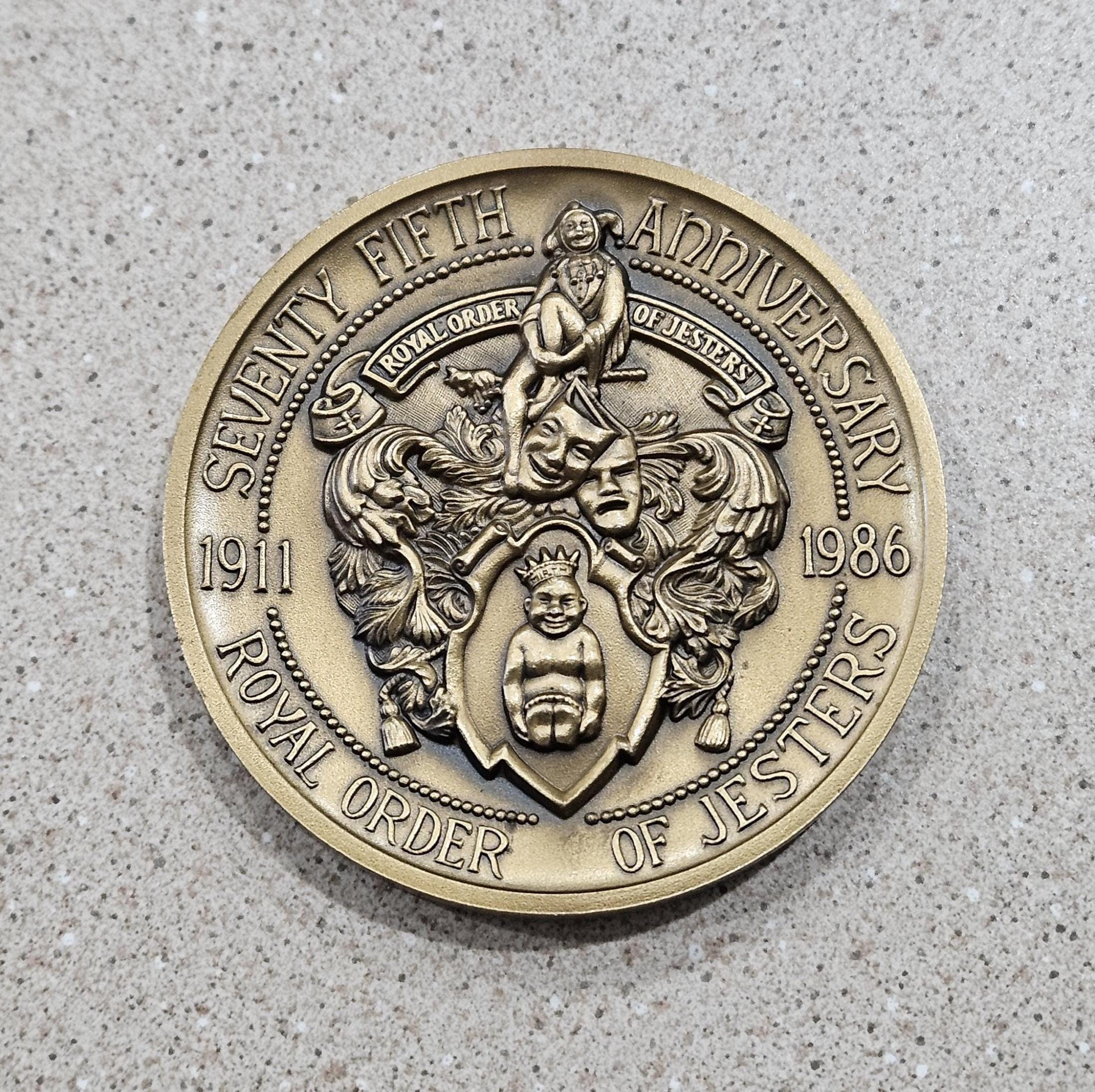 Vintage 1911-1986 Royal Order of Jesters Mirth is King Mystic