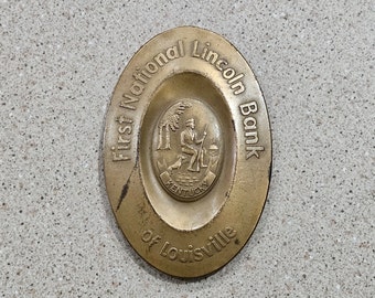 Vintage Bronze Bank Medallion First National City Bank New York