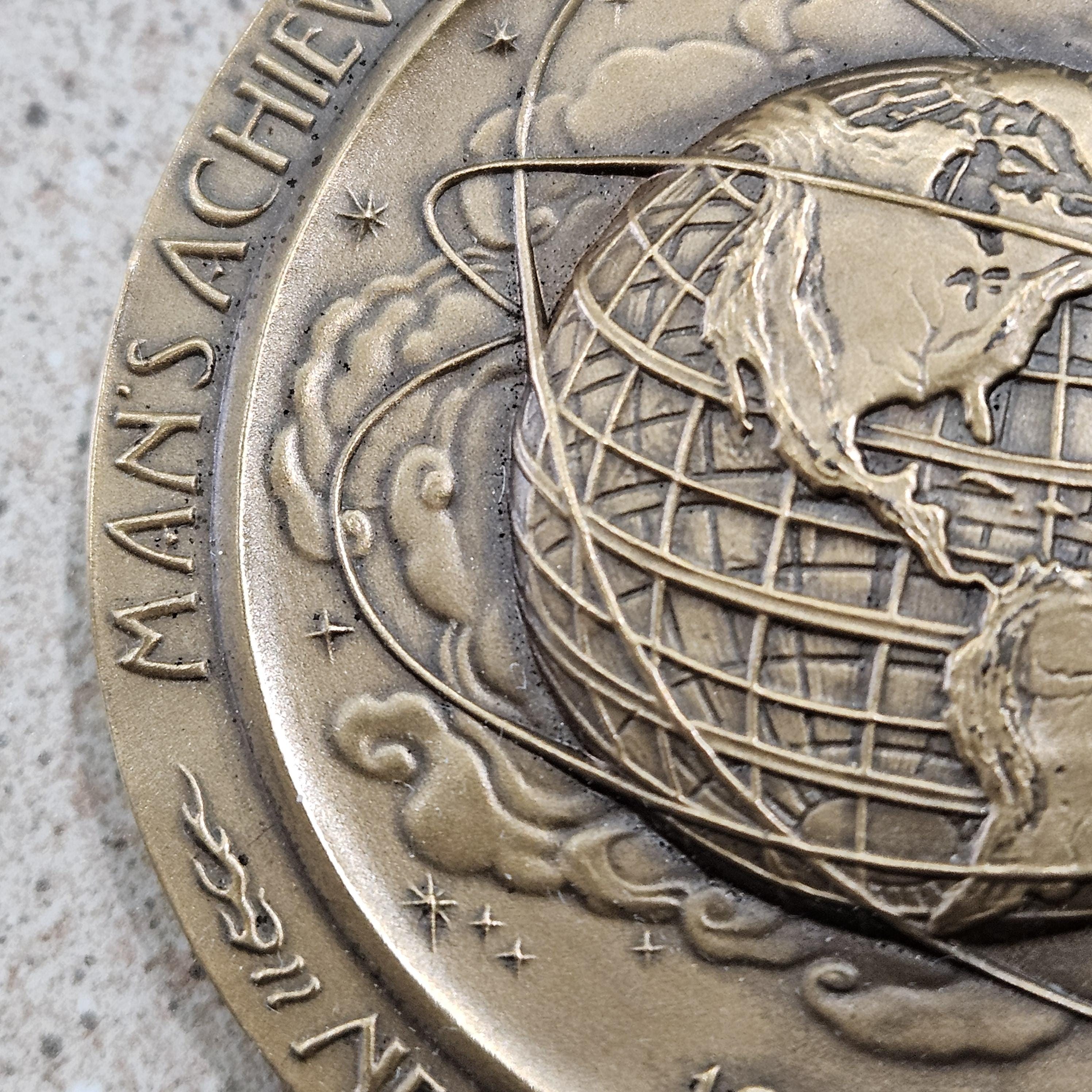 1964-65 New York Worlds Fair Unisphere Mans Achievements in
