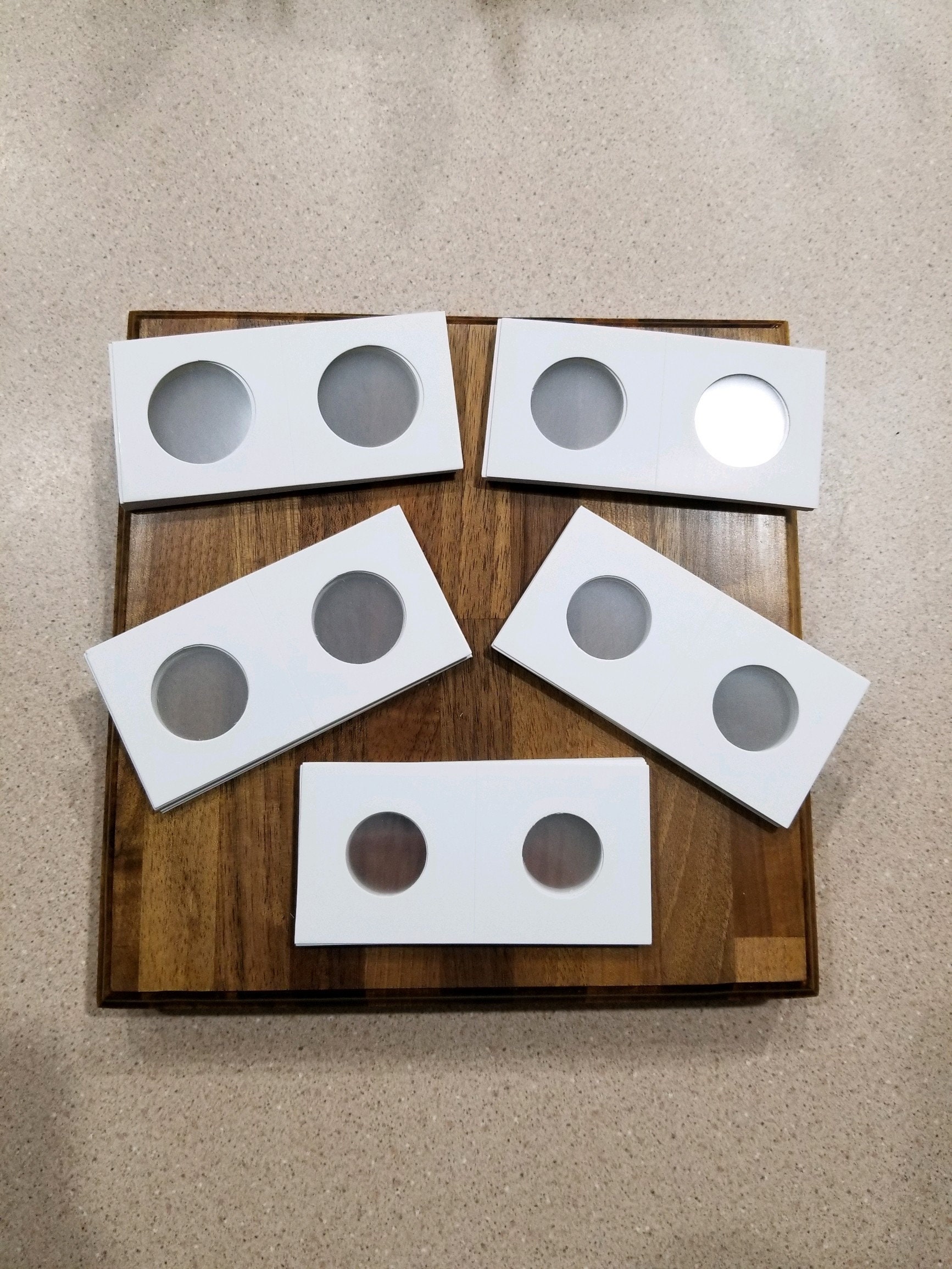 125 Cardboard Coin Flips/Holders 7 Different Sizes 25 Pieces Etsy