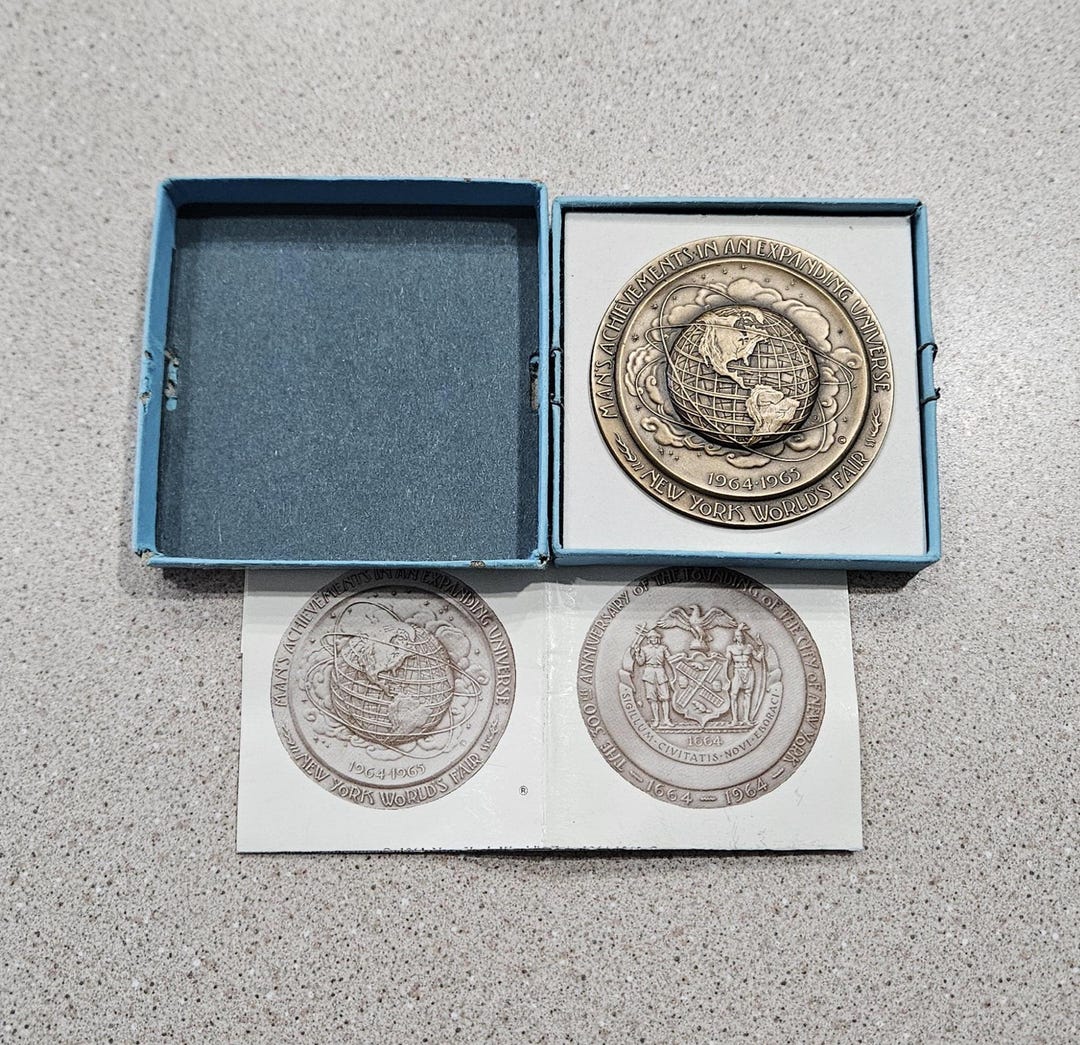 1964-65 New York Worlds Fair Unisphere Mans Achievements in