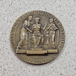Vintage Bronze Bank Medallion First National City Bank New