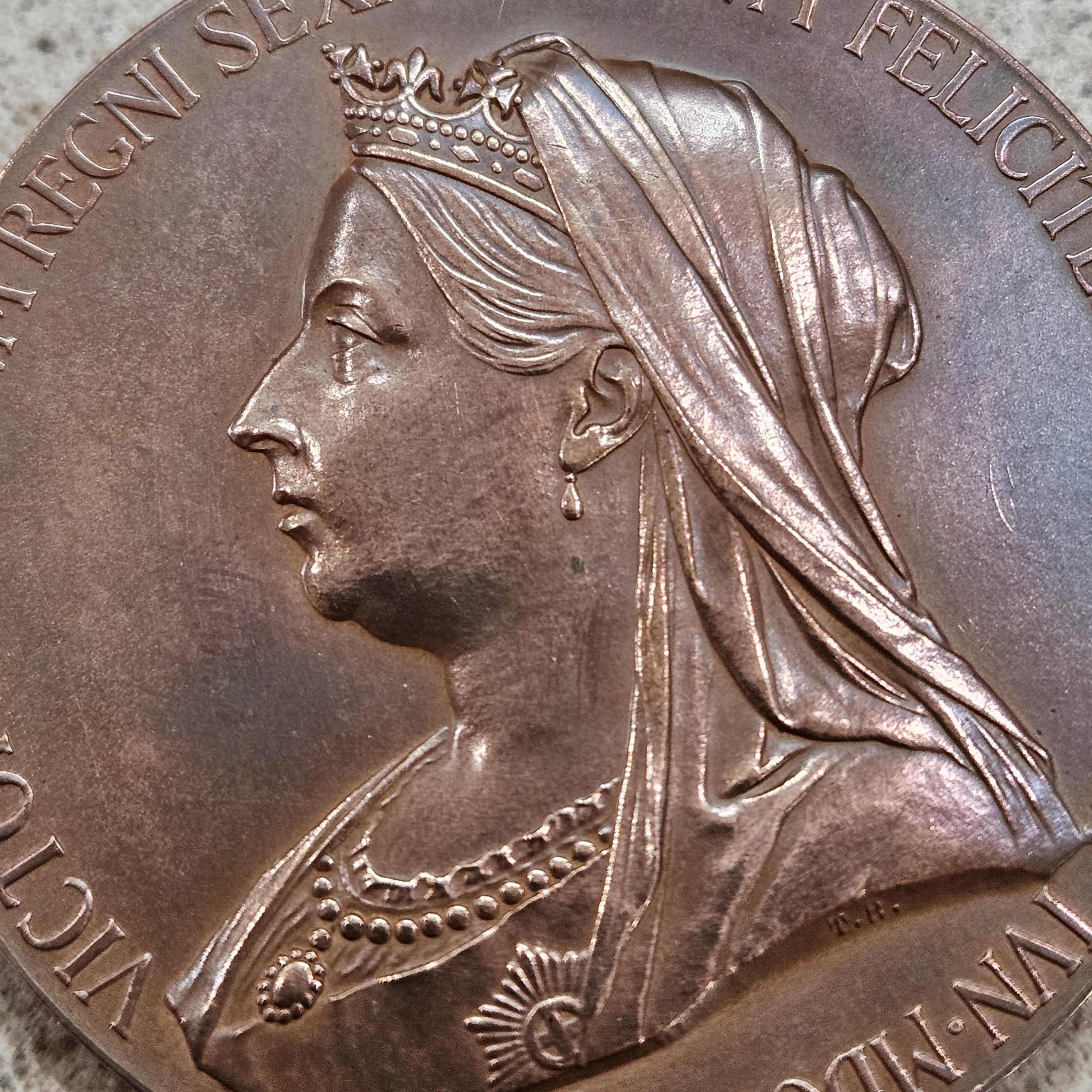 1837-1897 Queen Victoria Diamond Jubilee 60th Anniversary 2-1/4