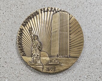 Vintage Bronze Bank Medallion First National City Bank New York