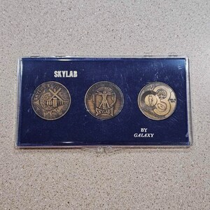Skylab By Galaxy 1973 Nasa Project Skylab Commemorative 3 Token Medal Medallion Set & Case- Conrad Kerwin Weitz Astronauts Space Flight