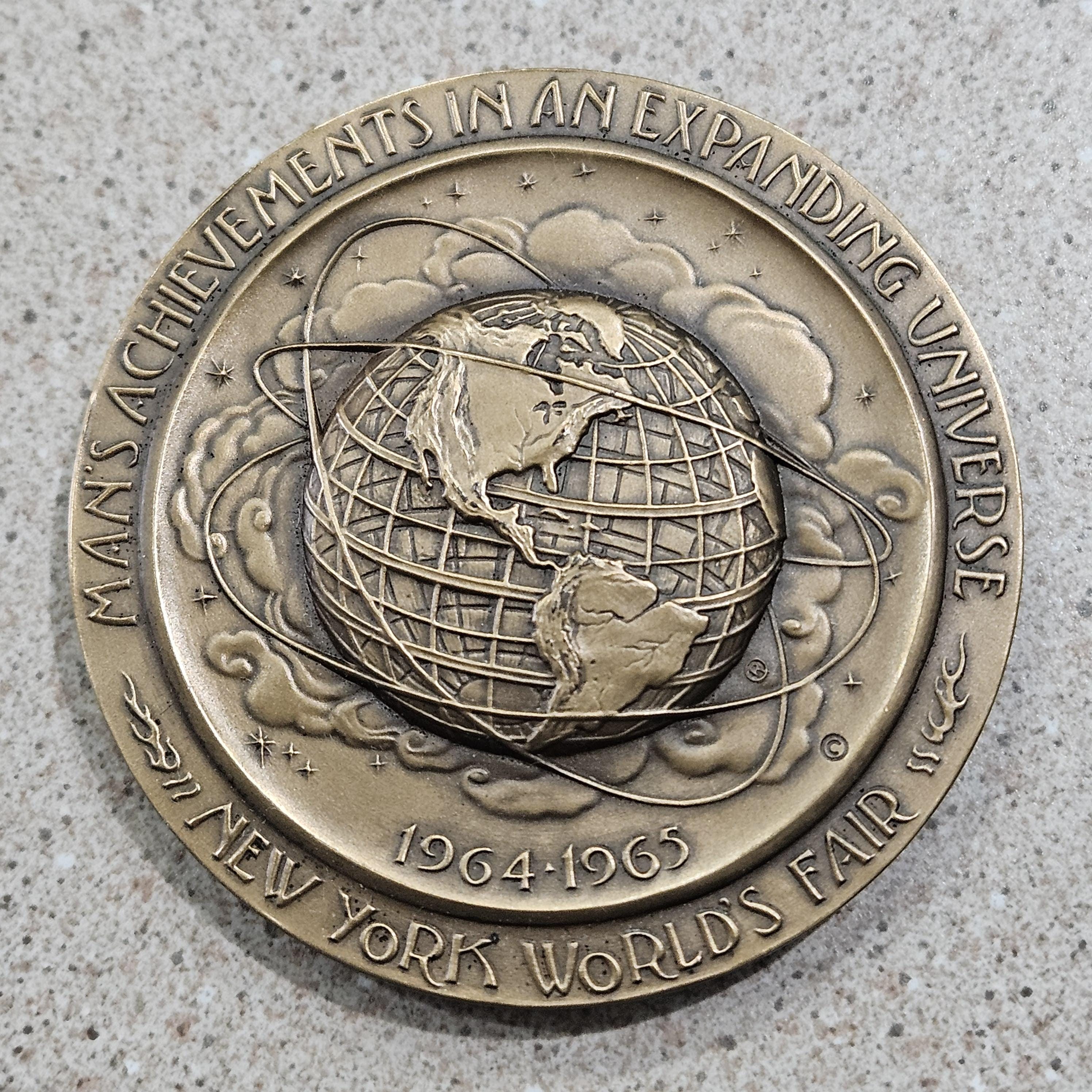 1964-65 New York Worlds Fair Unisphere Mans Achievements in