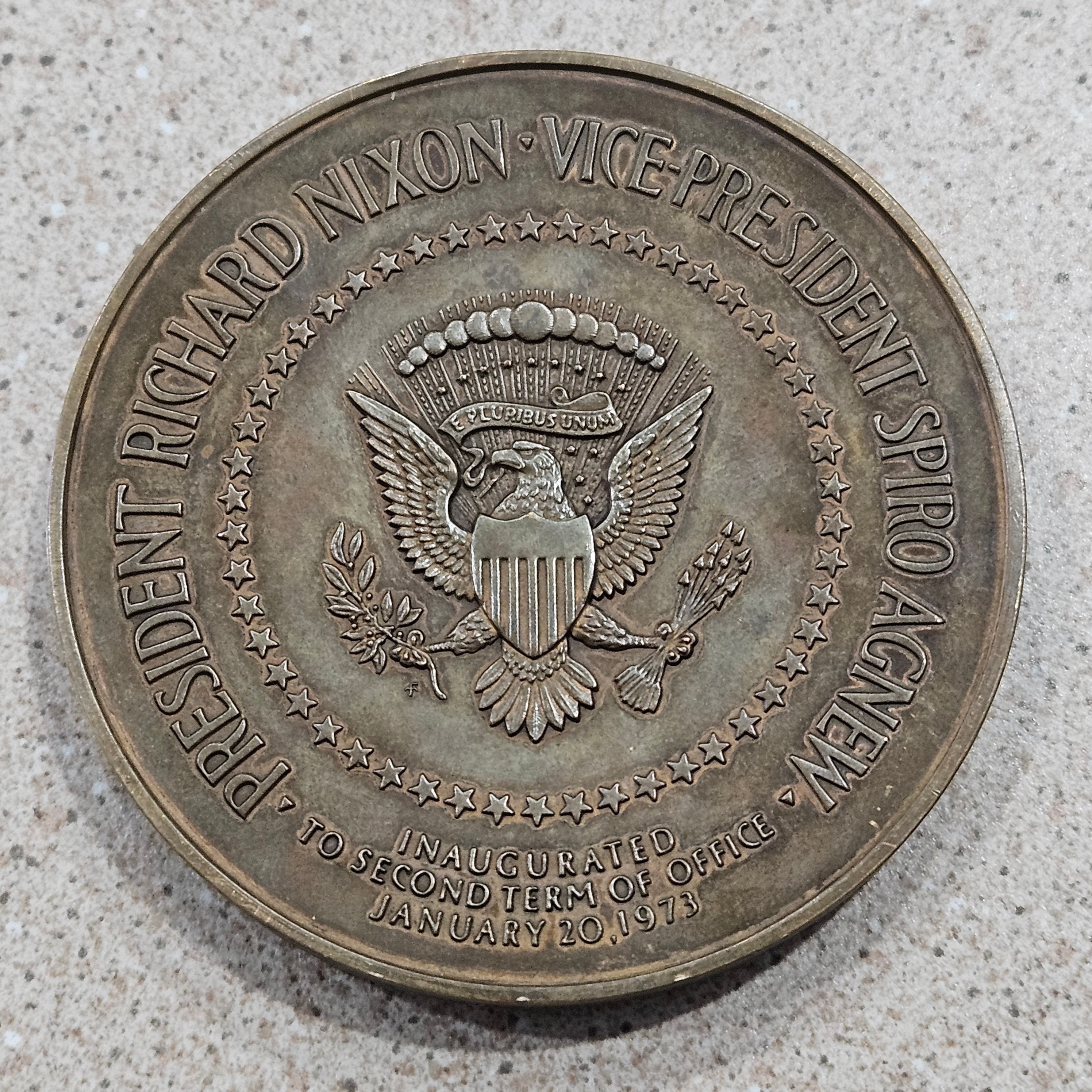 Vintage 1973 President Richard Nixon & Vice President Spiro Agnew