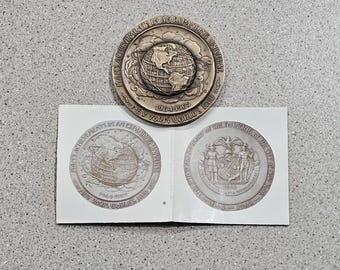 1964-65 New York Worlds Fair Unisphere Mans Achievements in
