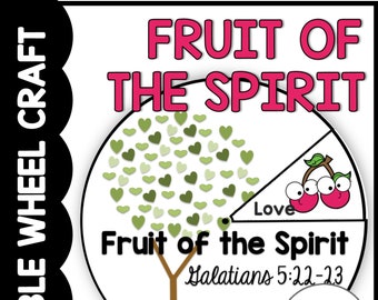 Fruit of the Spirit Wheel Craft, Bible Activity (Digital Download)