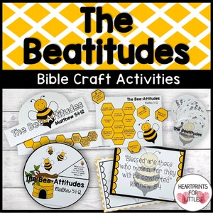 Beatitudes Bible Craft Activities, Bible Activities for Kids, Sermon on the Mount, Matthew 5:1-12, Sunday School, Christian Resources