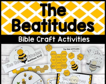 Beatitudes Bible Craft Activities, Sermon on the Mount (Digital Download)