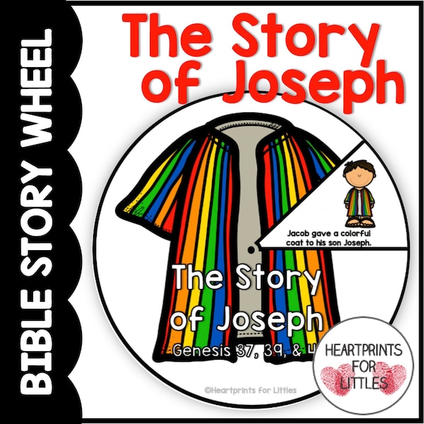 The Story of Joseph Bible Story Wheel, Bible Craft, Sunday School Activity