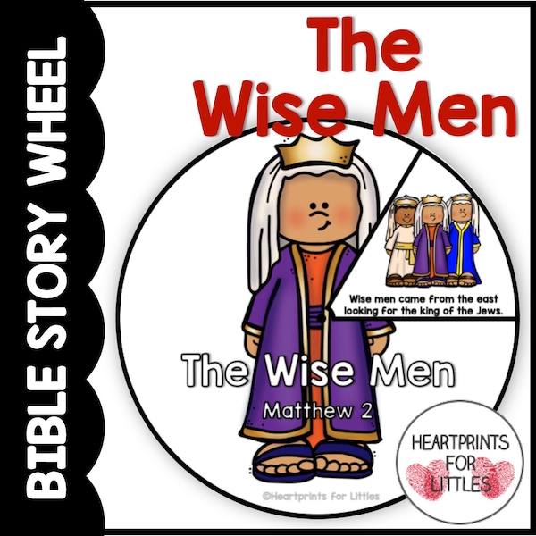 Christmas Bible Story Wheel, The Wise Men, Bible Story Craft, Sunday School Activity