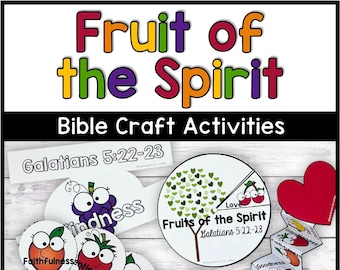 Fruit of the Spirit Craft Activities, Supplement Bible Activities for Kids, Galatians 5:22-23, Sunday School Craft, Homeschool Activity