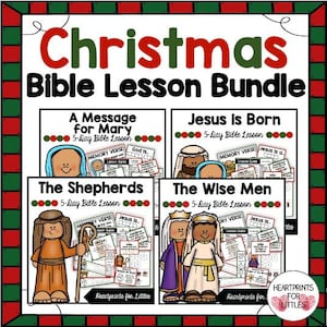 Christmas Bible Lessons, 4 Weeks of Christmas Activities for Kids, Nativity Bible Lessons, Christmas Sunday School Lessons