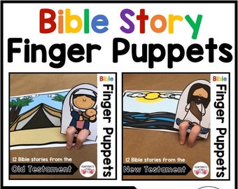 Bible Story Finger Puppets, Bible Crafts, Homeschool Printable, Sunday School Activity