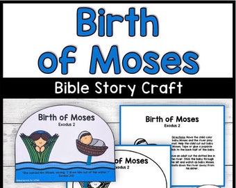Birth of Moses Bible Story Craft: Sunday School, Homeschool (Digital Download)