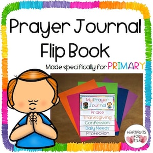 Prayer Journal Flip Book for Primary, Homeschool Printable, Sunday School Activity