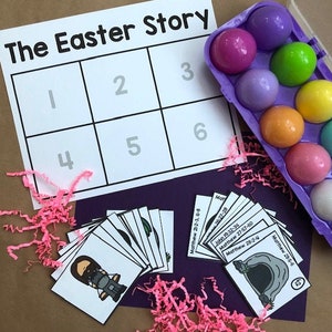 Easter Story Cards, Resurrection Eggs Printable, Easter Story Sequencing, Sunday School Activities, Christian Resource