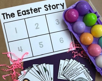 Easter Story Cards, Resurrection Eggs Printable, Easter Story Sequencing, Sunday School Activities, Christian Resource