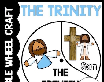 The Holy Trinity Wheel Craft, Bible Activity for Kids, Sunday School Craft, Homeschool Bible Activity