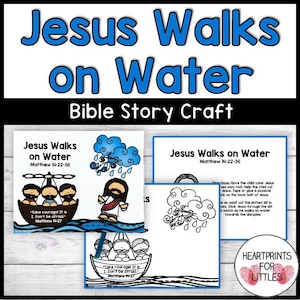 Jesus Walks on Water Bible Craft for Kids, Sunday School Craft, Homeschool