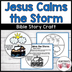 Jésus calme la tempête Artisanat biblique pour enfants, École du dimanche, École à la maison