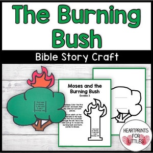 Moses and the Burning Bush Bible Craft for Kids, Sunday School Craft, Homeschool