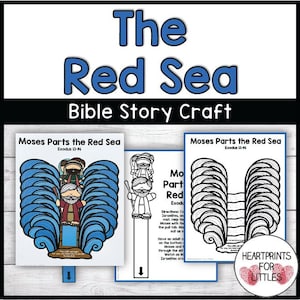 Moses and the Red Sea Bible Craft for Kids, Moses Parts the Red Sea, Sunday School Craft, Homeschool