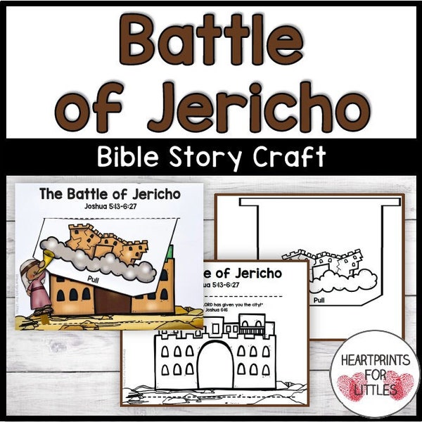 Joshua and the Battle of Jericho Bible Craft, Sunday School Craft, Homeschool