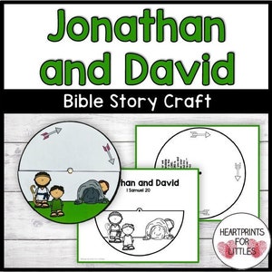 Jonathan and David Bible Craft for Kids, Friendship Covenant Wheel, Sunday School Craft, Homeschool