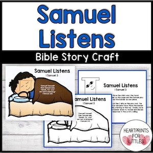 Samuel Listens Bible Craft for Kids, The Lord Calls Samuel, Sunday School Craft, Homeschool
