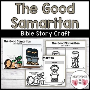 The Good Samaritan Bible Craft for Kids, Sunday School Craft, Homeschool