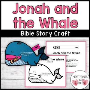 Jonah and the Whale Bible Craft for Kids, Jonah Craft, Sunday School Craft, Homeschool