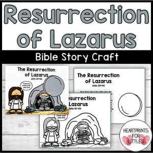 The Resurrection of Lazarus Bible Craft for Kids, Miracles of Jesus, Sunday School Craft, Homeschool