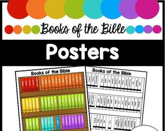 Books of the Bible Poster Set, Old & New Testament (Digital Download)
